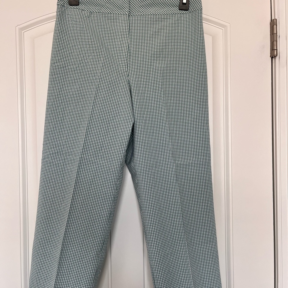 Tyler‎ Böe Gigi Parakeet  Gingham Kick Cropped Pants Size 4
